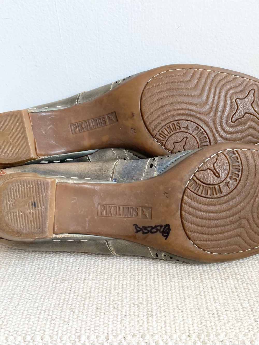 Pikolinos Leather Mary Janes Size 41 Square Toe Made In Spain - Picture 7 of 7